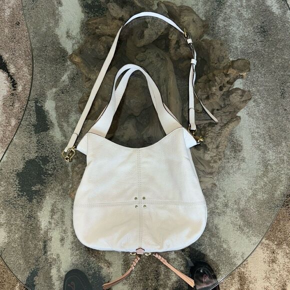 orYANY Handbags - orYANY Melanie Convertible Leather Handbag White